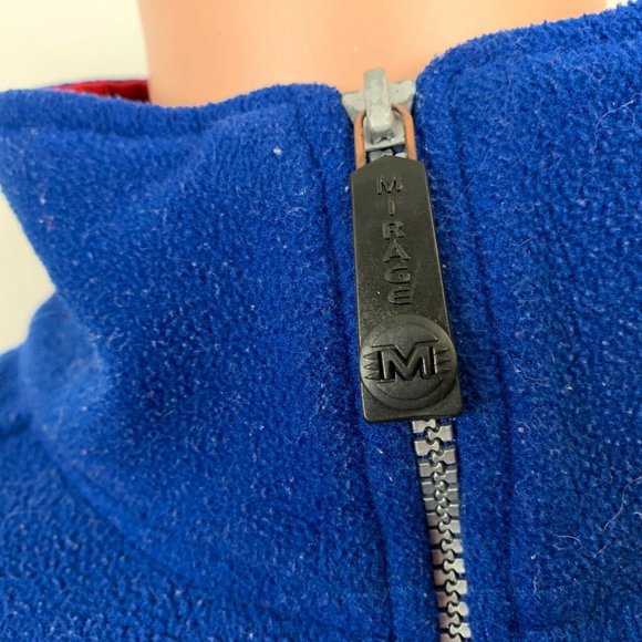 Mirage New England Patriots Pullover Fleece Jacket XL Vtg 90s NFL Quarter Zip - Picture 3 of 7